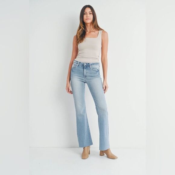 Just Black Denim - Just Black denim the Mia Light Blue bootcut flared Jeans size 24 EUC